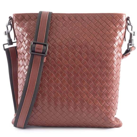Bottega Veneta Intrecciato Shoulder Bag 276357 Leather Brown Women's Crossbod...